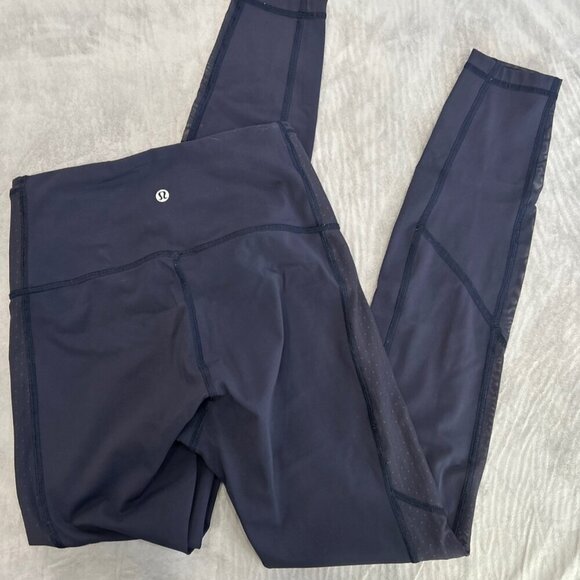 lululemon athletica Pants - Lululemon Leggings full length Navy Blue Small Medium Size 6